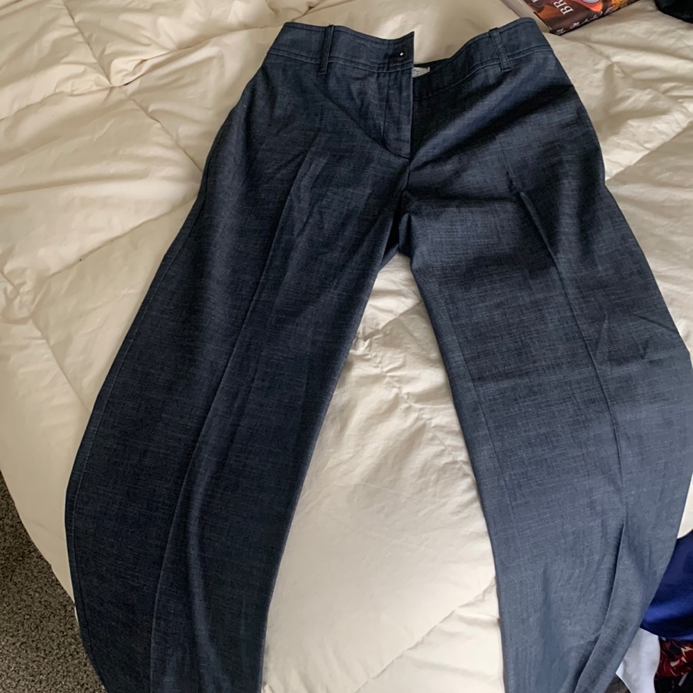 LOFT Petite Gray Suit Trousers